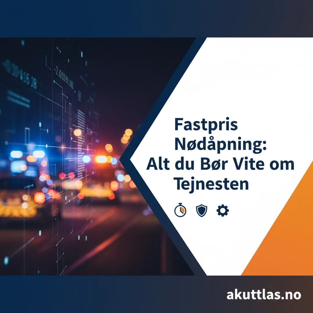 En låsesmed som åpner en låst dør med spesialverktøy, illustrerer konseptet med fastpris nødåpning.