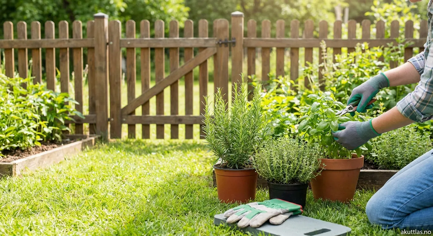 Trygg urtehage med merkede planter